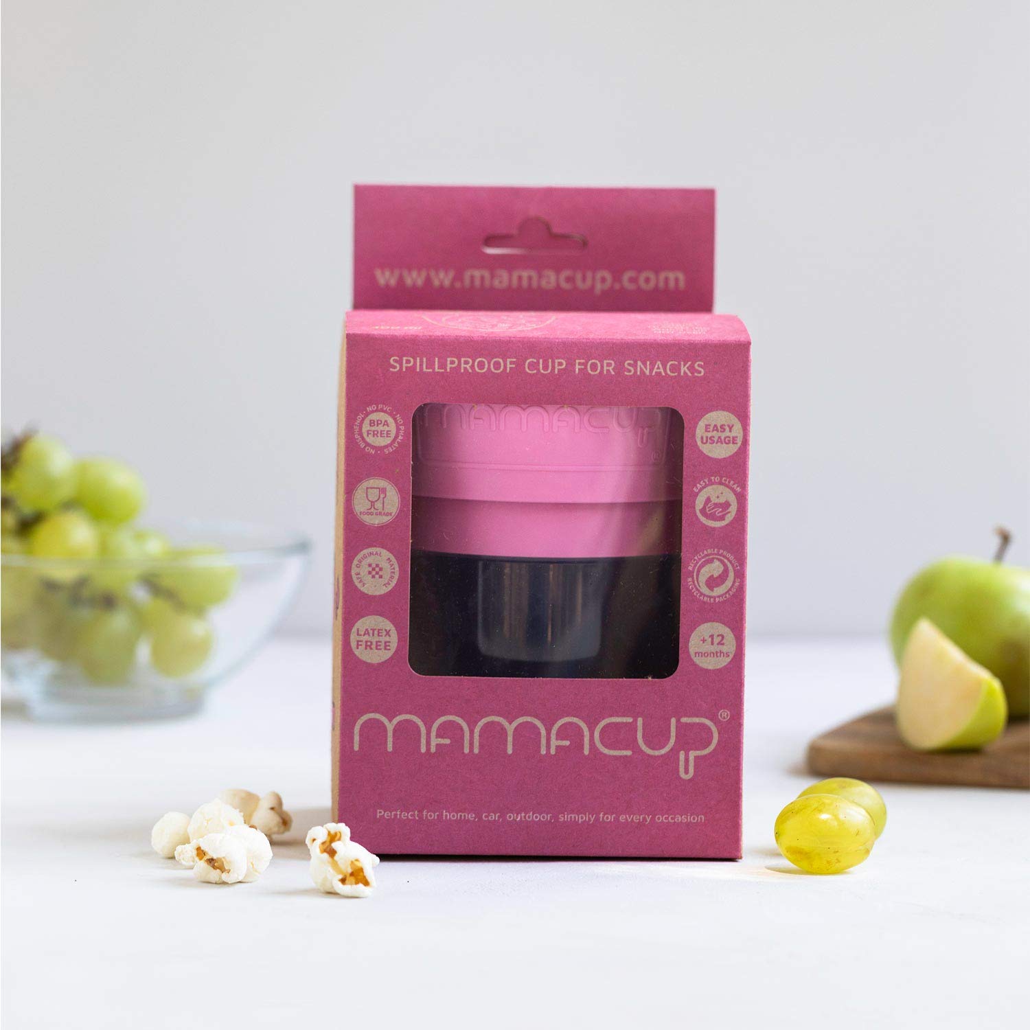 MamaCup - Nádoba na snack ružová